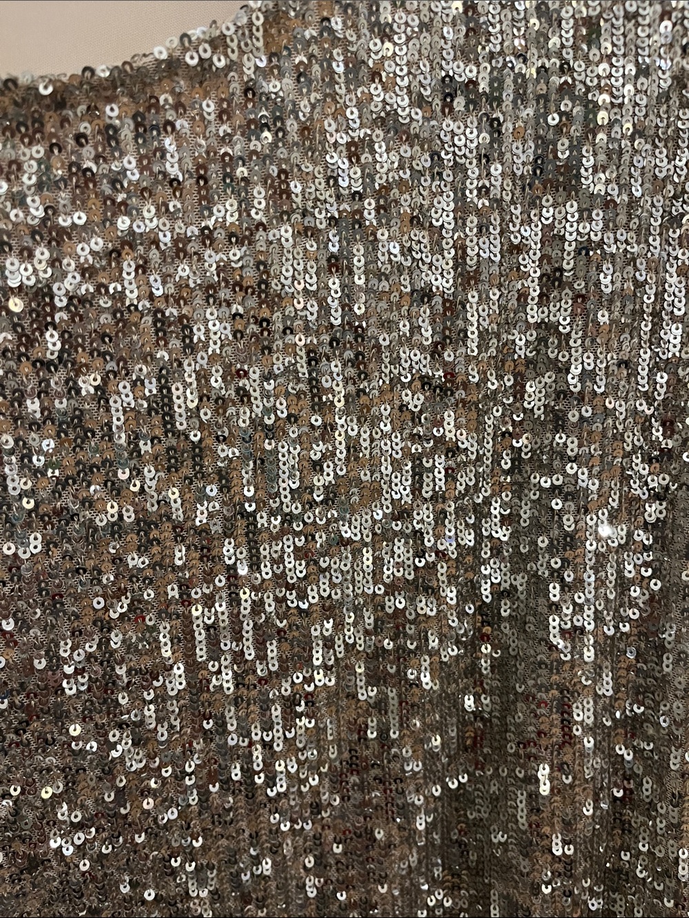 Cable & Gauge Silver Sequin Scoop Neck Blouse 3X - Picture 3 of 9